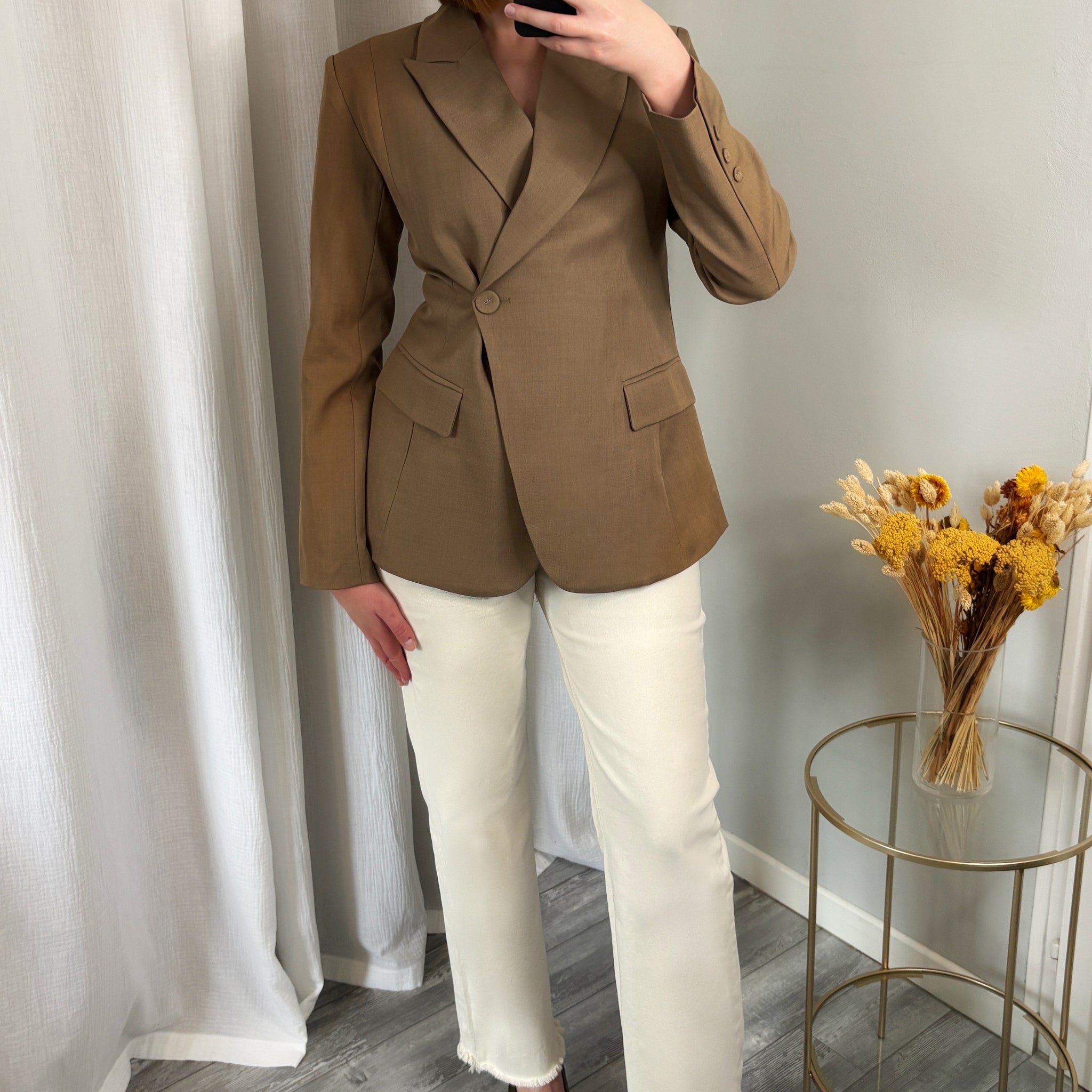 Blazer camel croisé