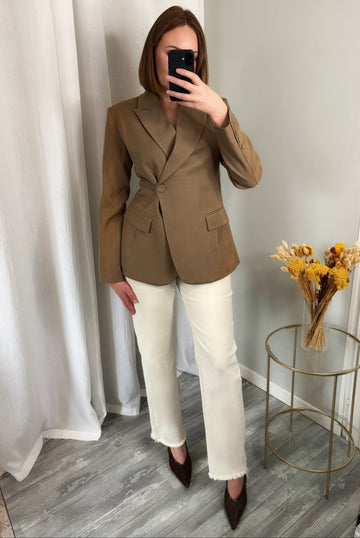 Blazer camel croisé