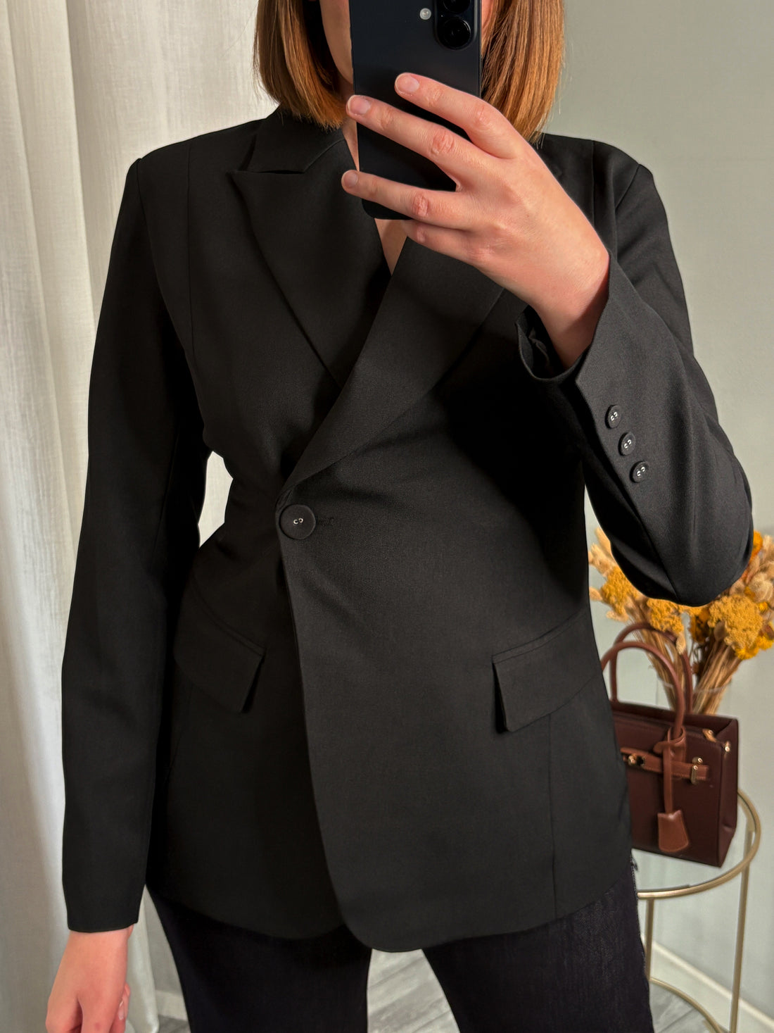 Blazer noir croisé